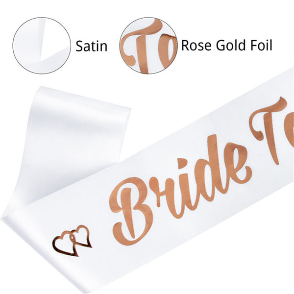 Team Bride To Be Sash Hens Do Party Rose Gold Wedding Sashes Bridal Shower AUS