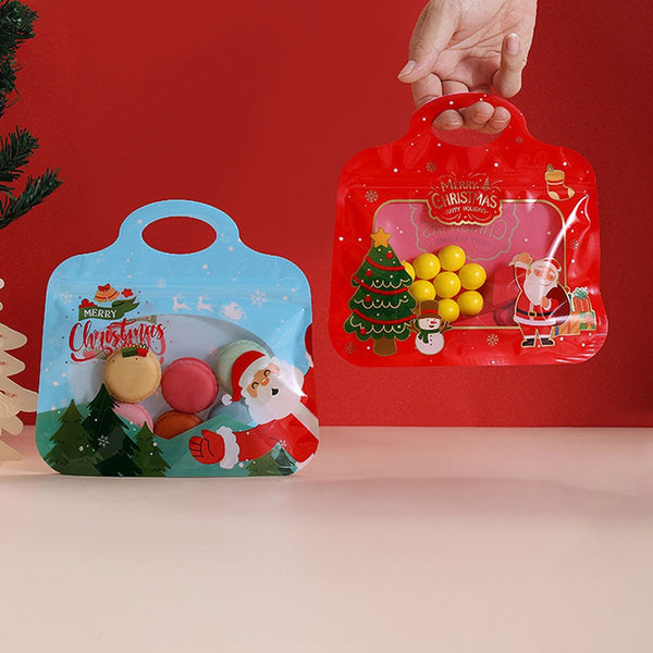 10/20/30PCS Festive Self-Seal Treat Bags, Self Sealing Christmas Treat Bags OD