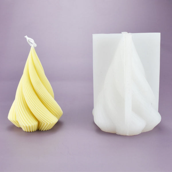 2X Silicone Candle Moulds DIY Soy Soap 3D Aromatherapy Candles Wax Plaster Mold