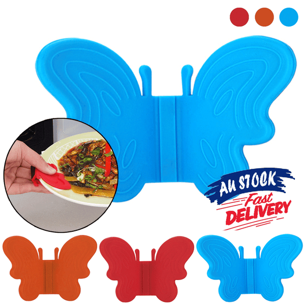 Oven Mitts Kitchen Tool Silicone Butterfly-Shaped Gadget Anti-Scald With Magnets