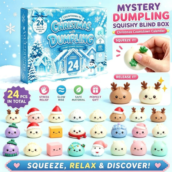 2026 Christmas Squishies Advent Calendar 24 Days Dumpling Toys Kid Xmas Gift