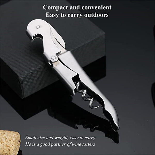 1-3X Waiters Friend Corkscrew Stainless Steel Wine Bottle Opener Screw Knife Bar