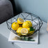 Wire Basket Kitchen Storage Geometric Fruit Vegetable Metal Desktop Bowl