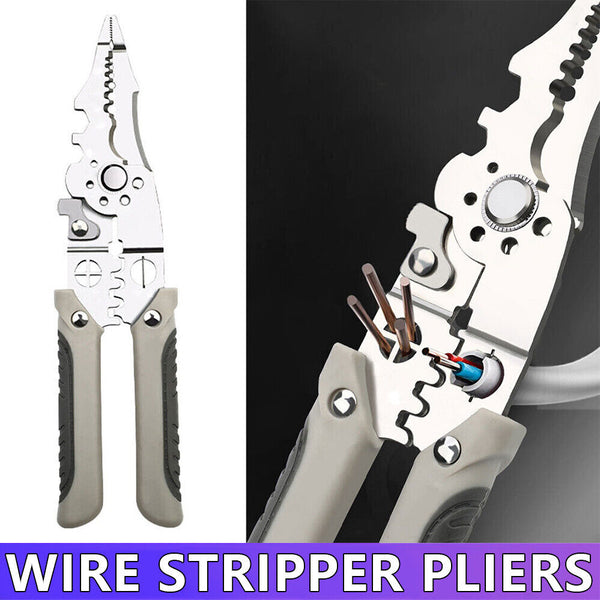 Wire Stripper Pliers Multifunctional Electric Cable Stripper Crimper Cutter DIY