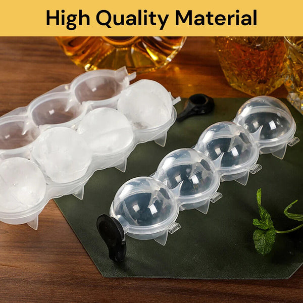 4 Large Ice Ball Maker Cube Tray Big Silicone Mold Sphere Whiskey Round Mould AU