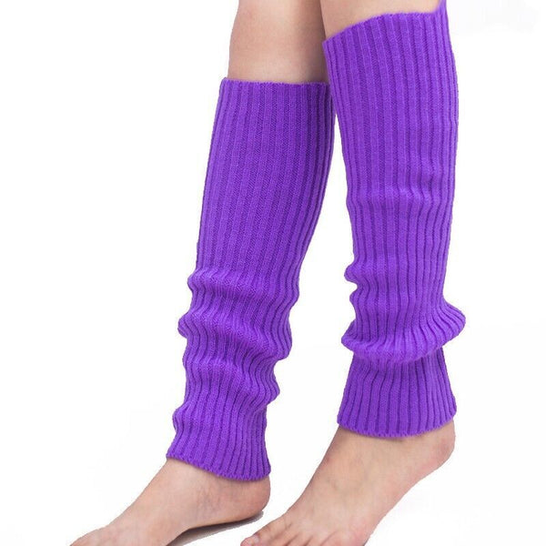 Women’s Knitted Leg Warmers 80s Dance Disco Party Costume Socks