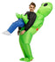 Halloween Inflatable Funny Green ET Carry Human Adult Kids Costume Cosplay Party