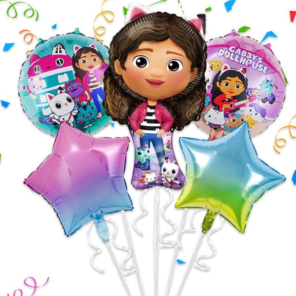 Gabby's Party Tableware Party Supplies Girls Birthday Banner Topper Balloon