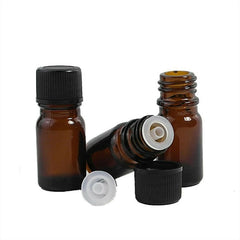 30PCS 10ML Amber Glass Essential Oil Bottles with Euro Dropper