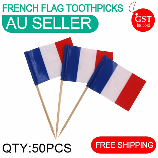French Flag France Flag Toothpicks For Cooking Cupcakes Cocktails Party Supplies
