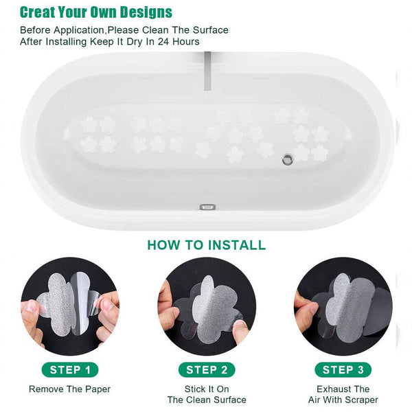 Anti-Slip Bath Grip Stickers Non-Slip Shower Flower Pad Floor Safety Tape