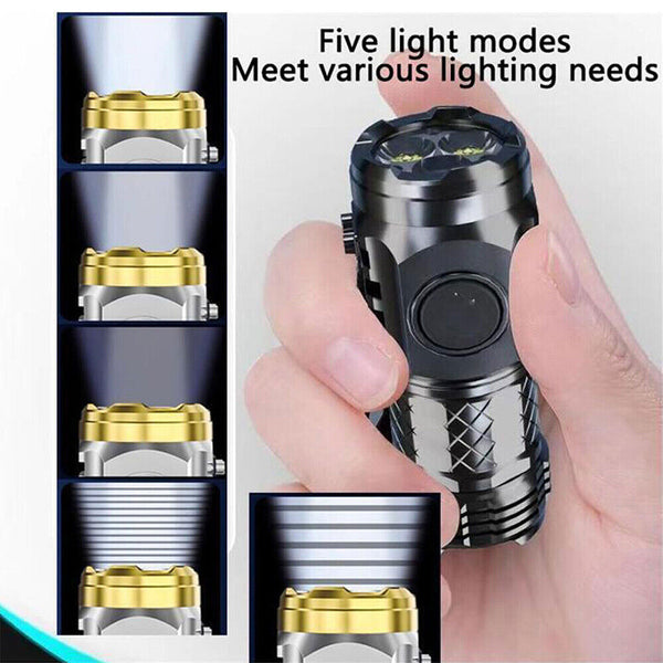 Three-Eyed Monster Mini Flashlight, LED Flashlights High Lumens Rechargeable