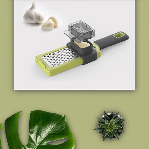 Kitchen Garlic Press Crusher  Stainless Steel Manual Rocking Mincer