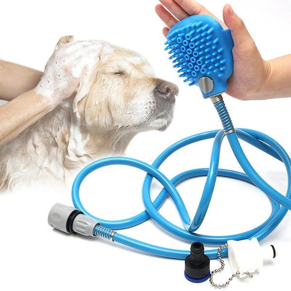 Pet Dog Cat Bathing Sprayer Washing Massage Cleaner Shower Hose Brush Silicone