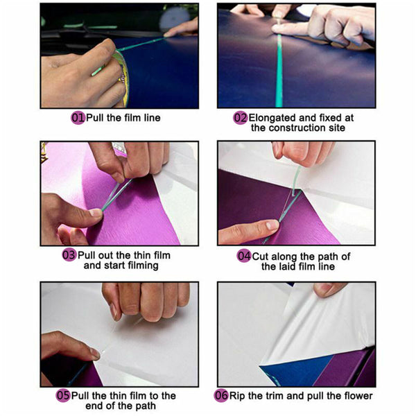 Knifeless Finish Line Tape Cutter Kit Graphic Vinyl Trim Cutting Wrap Tool