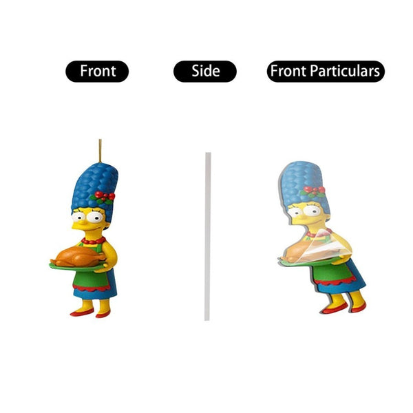 Acrylic ornament front and side view showing thickness