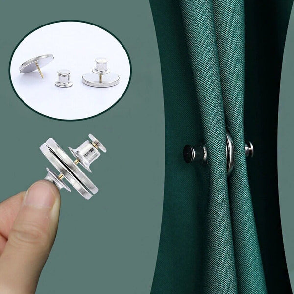 UP 15 Pairs Detachable Home Magnet Buckle Curtain Button Clip Prevention Button