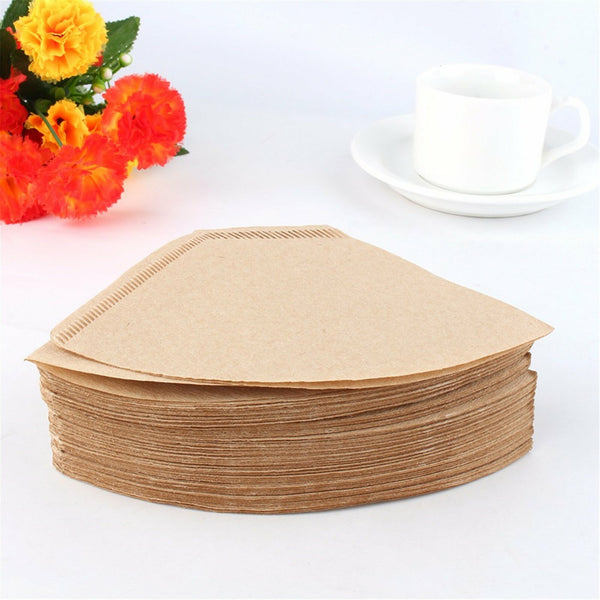 500PCS Coffee Filter Paper Natural Disposable Drip Coffee Filters 102 Size