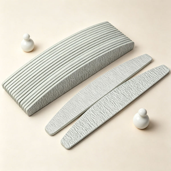 100PCS Professional Nail Files 100/180 Grit Double Sided Manicure Pedicure Buffer