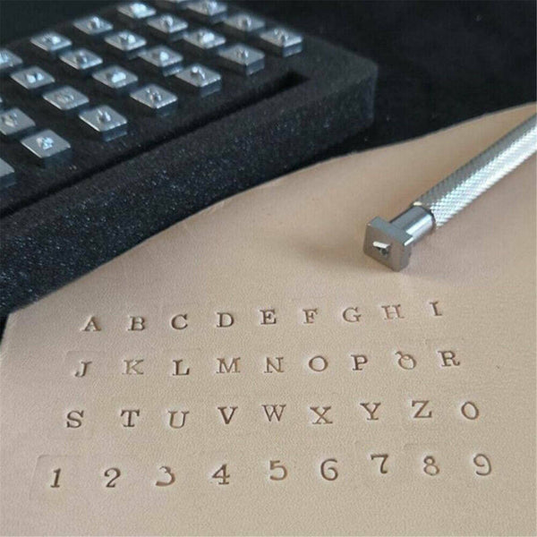 36/72X Alphabet Leather Stamp Tools Kit Letter Number Punch Logo DIY Craft 4/6MM