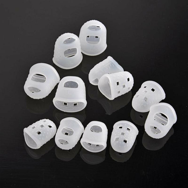16Pcs Fingerstall Silicone Guitar Fingertip Protector Finger Guards For Ukulele