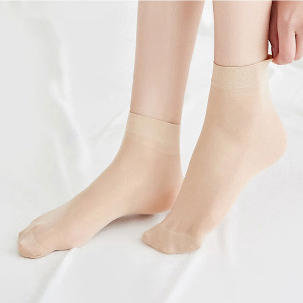 15 Pairs Women Ladies Sheer Stocking Elastic Short Anklets Silk Socks Short BULK