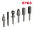 6/12pcs Tungsten Steel Carbide Burrs For Rotary Drill Bit Die Grinder 6mm Shank