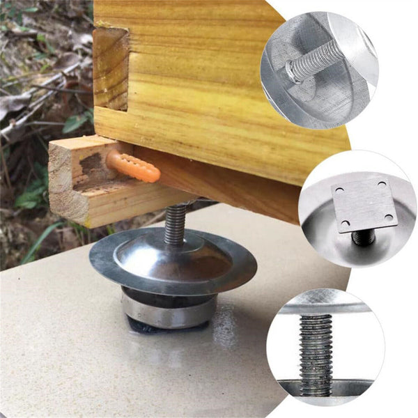 8x ant proof hive feet Stainless Steel hive stand hive legs ant-proof Bee tools