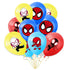 Spiderman balloons 12pk multicoloured latex party balloons for kids birthdays