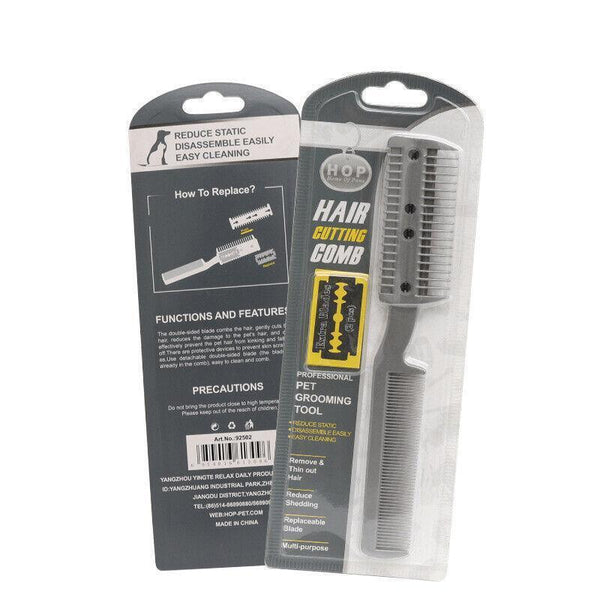 2 Sided Razor Clipper Comb Pet Hair Trimmer Grooming Cutter Dogs  Cats Puppy AU