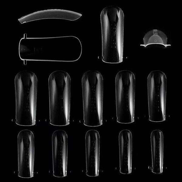 100X Nail Dual Forms Full Cover Quick Building Tips Nail Extension DIY Manicure