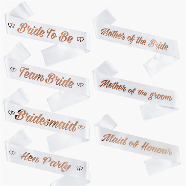 Team Bride To Be Sash Hens Do Party Rose Gold Wedding Sashes Bridal Shower AUS