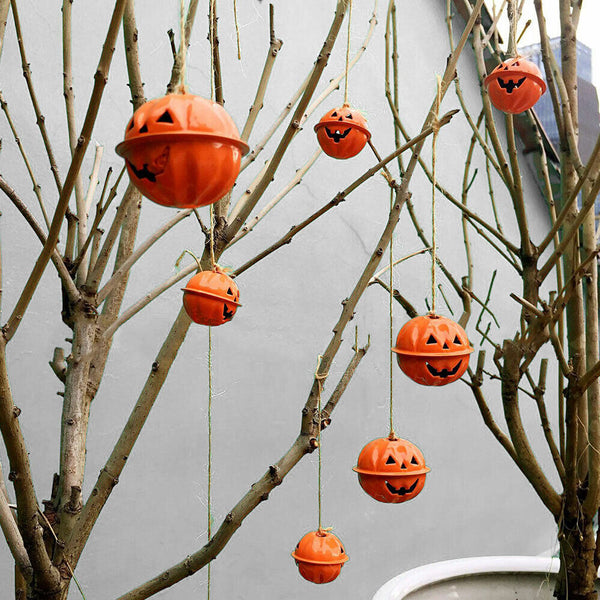 5/10pcs Tree Pumpkin bells Hanging decor Decorations Christmas 4CM