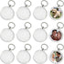 100Pcs DIY Clear Acrylic Blank Photo Picture Frame Key Ring Keychain Keyring NEW