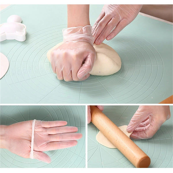 200PCS Vinyl Disposable Gloves Powder Free Food Handling Cleaning Gloves