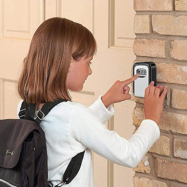 2PCS Wall Mounted Key Lock Box 4 Digit Combination Security Storage Safe