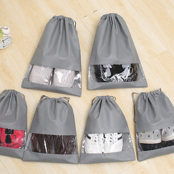 10pcs Portable Shoes Bag Non-woven Travel Storage Pouch Drawstring Dust Bags AU