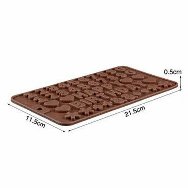 Happy Birthday Alphabet Number Silicone Mold Chocolate Cake Ice Jelly Tray Mould