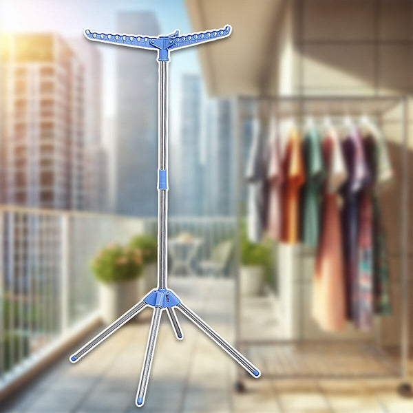 Triangle coat and hat rack indoor drying stand simple foldable household hanger