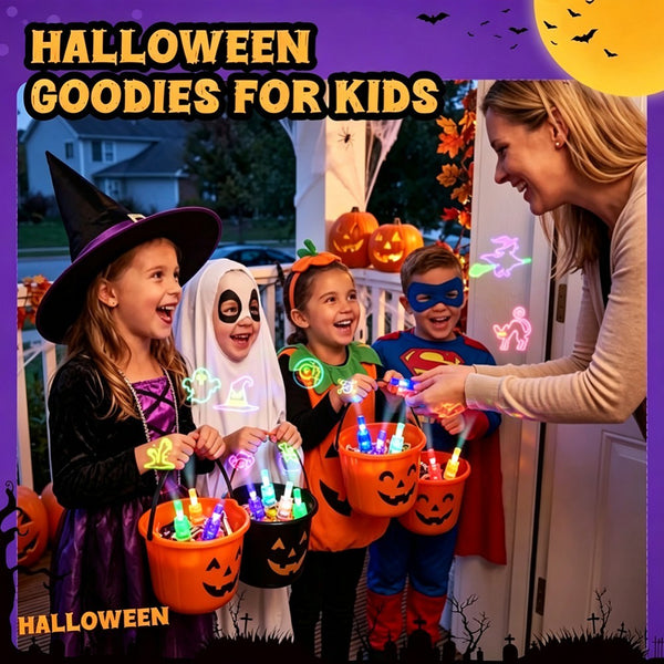 12-24 PCS Halloween LED Finger Lights for Kids LED Projection Party Favors AU