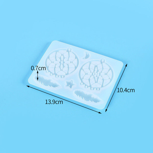 Silicone Dream Catcher Resin Epoxy Mold Feather Keychain Mould DIY Craft 132PCS