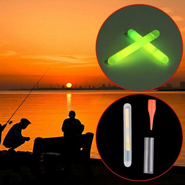 100X Chemical Light Fishing Fluorescent Glow Stick Clip On the Rod Tip GlowStick