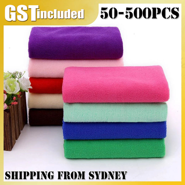 UP 500X Microfibre Cloth Rag Car Kitchen Glass Cleaning Towel Washing Towel Bulk