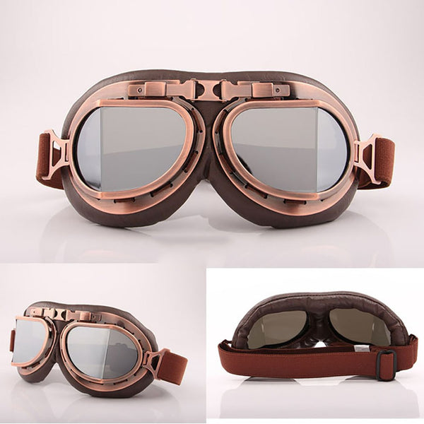 Aviator goggles side view