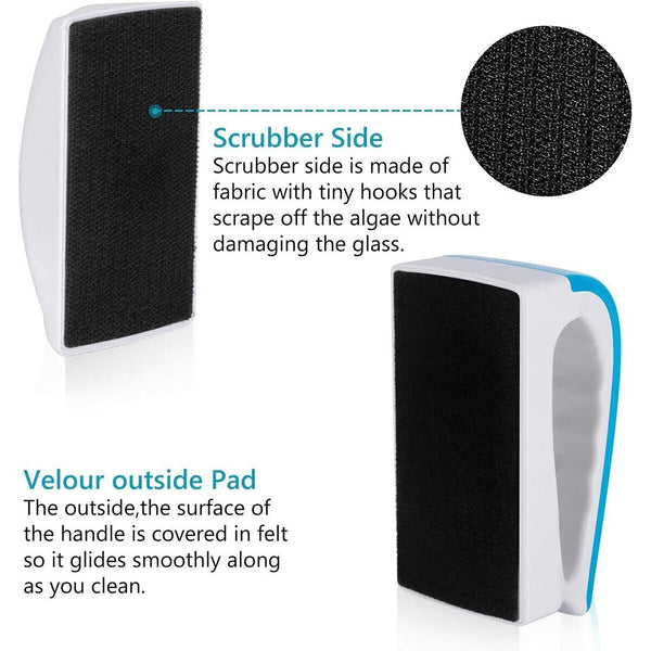 Magnetic Fish Tank Brush Algae Magnet Aquarium Cleaning Glass Aquatic Cleaner AU