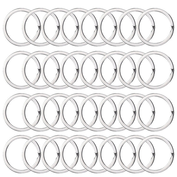 180PCS 25mm Stainless Steel Key Holder Split Scuba Rings Keyring Keychain Keyfob