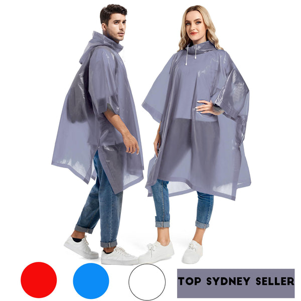 Plus Unisex Men Waterproof Raincoat Hooded Poncho Cape Outdoor Rain Cloak Jacket