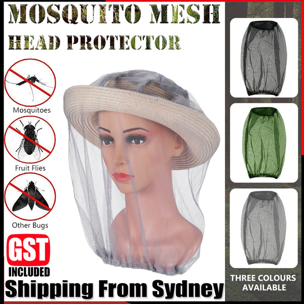 Mosquito Head Net – Fine Mesh Insect Protector Hat Net for Fishing, Hiking & Outdoors