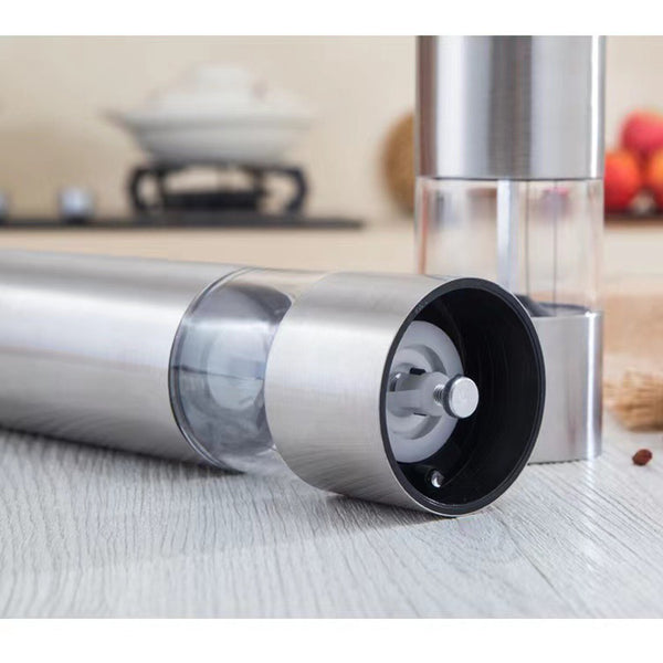 3PCS Automatic Electric Salt & Pepper Grinder Set Adjustable Gravity Mill