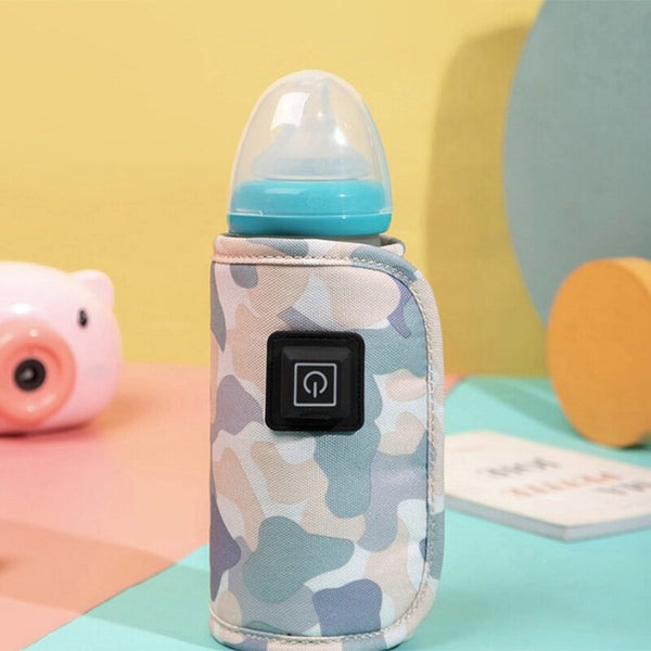 USB Baby Bottle Warmer Portable Milk Heating Travel Pouch Thermostat Bag